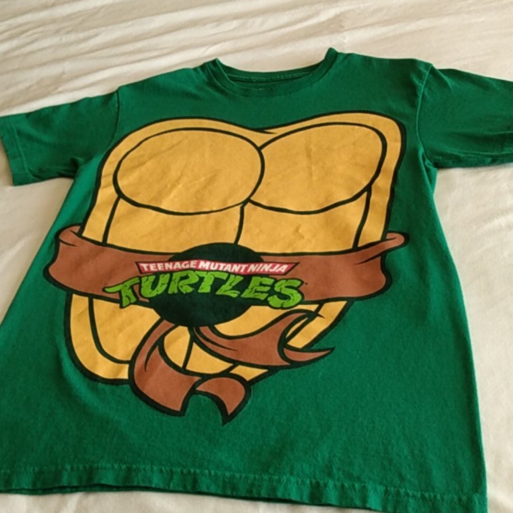Teenage Mutant Ninja Turtles Graphic T Shirt‎ Green Size Small